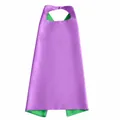 Lila und grüner doppellagiger Satin-Umhang für Kinder zu Halloween Cosplay Kostümen - 70x70cm / Oberteile / Lila & Grün