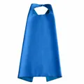 Hochwertiger blauer Satin-Superhelden-Umhang für Kinder Halloween Cosplay Kostüm - 70x70cm / Oberteile / Blau + Blau