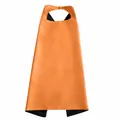 Leuchtend oranger und schwarzer Halloween Kinderumhang aus Satin für Cosplay Kostüme - 70x70cm / Oberteile / Orange Schwarz