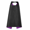 Hochwertiger schwarz-violetter doppellagiger Satincape für Halloween-Cosplay von Kindern - 70x70cm / Oberteile / Schwarz und Violett