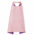 Capa de superhéroe de satén de doble capa rosa y púrpura para disfraces de cosplay de Halloween - 70x70cm / Tops / Rosa+Púrpura