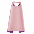 Doppellagiges rosa und lila Satin-Superhelden-Cape für Halloween-Cosplay-Verkleidung für Kinder - 70x70cm / Oberteile / Rosa+Lila