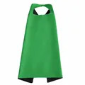 Leuchtend grüner doppellagiger Satin-Umhang für Halloween-Cosplay-Kostüme für Kinder - 70x70cm / Oberteile / Grün + Schwarz