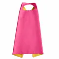 Doppelseitiger rosa und gelber Satin-Superhelden-Umhang für Kinder-Cosplay und Partys - 70x70cm / Oberteile / Rosarot+Gelb