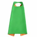 Capa de cosplay de Halloween para niños en satén de doble capa verde y naranja vibrante - 70x70cm / Tops / Verde y naranja