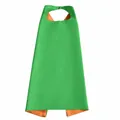 Leuchtend grüner und oranger doppellagiger Satincape für Kinder Halloween Cosplay - 70x70cm / Oberteile / Grün & Orange