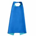 Leuchtend blauer doppellagiger Satin-Superhelden-Umhang für Halloween-Cosplay von Kindern - 70x70cm / Oberteile / Blau + Himmelblau