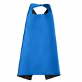Capa de superhéroe de satén azul y negro de doble capa para cosplay de Halloween infantil - 70x70cm / Tops / Azul + Negro