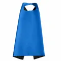Vibrant blau-schwarzer doppellagiger Satincape für Kinder Halloween-Kostüm und Cosplay - 70x70cm / Oberteile / Blau + Schwarz