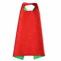 Capa de Halloween de satén de doble capa roja y verde para disfraces de niños cosplay - 70x70cm / Tops / Rojo+Verde