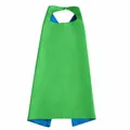 Grüner und blauer zwelagiger Satin-Superheldenumhang für Kinder Halloween Cosplay - 70x70cm / Oberteile / Grün+Blau