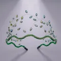 Serre-tête diadème en cristal vert forêt haut de gamme pour les fêtes et mariages - Séance photo - Vert (TS-J3244GREEN)