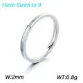 Elegant 2mm stainless steel women's ring featuring polished mother-of-pearl shell inlay - Steel
