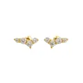 Boucles d'oreilles en argent S925 plaqué or avec zircons cubiques scintillants - Clou à Vis / Argent 925 / Or