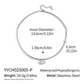 Detailed measurements of stainless steel choker necklace with crystal pendant - Marquise Solitaire Choker (YYCH025005-P)