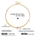 Waterproof gold stainless steel snake chain necklace with zircon pendant and adjustable length - Water Drop Zirconia Snake Bone Chain (JDN0106061)