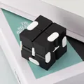 Creative black and white infinity cube fidget toy for effective stress relief and focus - Box Packaging / Black