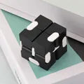 Creative black and white infinity cube fidget toy for effective stress relief and focus - Box Packaging / Black