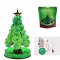 DIY magic crystal growing Christmas tree kit with packaging and components. - Large Magic Christmas Tree (Green)