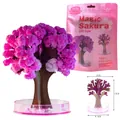 Magic Sakura DIY growing paper tree kit with pink crystal blooms and size guide - Large Magic Christmas Tree (Pink)