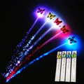 Tresse de cheveux en fibre optique LED papillon coloré pour cheveux lumineux de fête - Style Nœud / 35cm / Arc-en-ciel