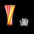 Lot de 100 bâtons lumineux en 8 couleurs mélangées avec connecteurs pour les fêtes. - 8 Couleurs Mixtes