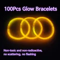 Bulk orange glow stick bracelets for parties and events glowing in dark - Orange