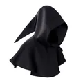 Capa clásica medieval negra con capucha para disfraces de cosplay y de Halloween - Talla única / Tops / Negro