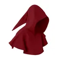 Capa medieval burdeos con capucha para disfraz de cosplay de misionero vampiro Halloween - Talla única / Tops / Burdeos