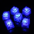 Glaçons à LED bleues luminescentes pour décorations de fête et bars - Bleu