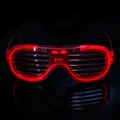 Red LED shutter style glowing glasses perfect for festive parties and celebrations - Red