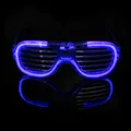 Lunettes à volet LED bleues pour festivals de musique et accessoires de fête nocturne - Bleu