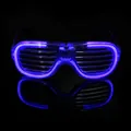 Cool blue LED glowing shutter glasses for music festivals and night party rave accessories - Blue