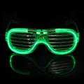 Lunettes à persiennes lumineuses LED vertes pour fêtes et célébrations festives - Vert