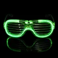 Festive green LED glowing shutter glasses for party and holiday event celebrations - Green