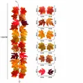 Kunstmatige herfst esdoornblad slinger voor Halloween en Thanksgiving decoratie, 100 cm - Veelkleurige Kunstmatige Ahorn Stijl (1米仿真枫叶藤条-G) / 100cm