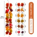 Guirlande de feuilles d'érable artificielles d'automne pour Halloween et Thanksgiving, 100cm - Style de Feuille d Érable 3D Premium A05