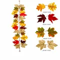 Kunstmatige esdoornblad slinger voor herfst decoratie, 100cm - 1m herfst veelkleurige stijl (3) / 100cm