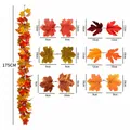 Kunstmatige esdoornblad slinger 175cm voor Thanksgiving en Halloween herfstdecoratie - Kunstmatige Ahorn Stijl (103) / 175cm / Oranjerood
