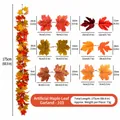 Kunstmatige esdoornblad slinger 175cm voor Thanksgiving en Halloween herfstdecoratie - Kunstmatige Ahorn Stijl (103) / 175cm / Oranjerood