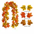 175 cm kunstmatige herfst esdoornblad slinger voor Thanksgiving en Halloween decor - Herfst veelkleurige stijl (Stijl 2) / 175cm