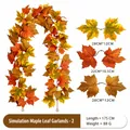 175 cm kunstmatige herfst esdoornblad slinger voor Thanksgiving en Halloween decor - Herfst veelkleurige stijl (Stijl 2) / 175cm