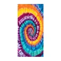 Toalla de playa de microfibra con vibrante diseño tie-dye en espiral arcoíris impreso 3D - 150x75cm (250g) / Rainbow Spiral Tie-dye (2)