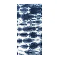 Toalla de playa cuadrada de microfibra con un vibrante patrón artístico tie-dye azul y blanco - 150x75cm (250g) / Tie-dye azul y blanco (3)