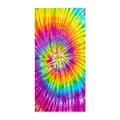 Toalla de playa cuadrada de microfibra con un vibrante estampado tie-dye en espiral - 150x75cm (250g) / Spiral Radiant Tie-dye (4)