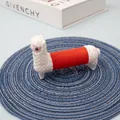 Cute white and red retractable tube alpaca decompression toy made of soft silicone - Alpaca