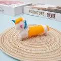 Creative unicorn pop tube fidget toy with orange telescopic body for stress relief - Unicorn