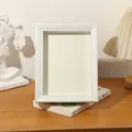Élégant cadre en bois blanc pour spécimens 3D ou exposition d'art - Style Biseauté / A4 (21x29,7cm) Sur Table / Blanc