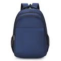Mochila de negocios azul marino para portátil, gran capacidad y diseño de varios capas. - Azul marino