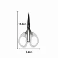 Small transparent scissors with stainless steel blades for office and crafts usage - S
